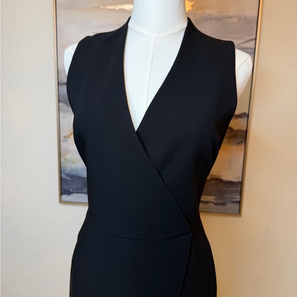 Alice + Olivia Black Faux Wrap Silhouette Asymmetrical Dress - Picture 8 of 16
